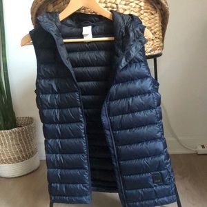 Lole packable hooded vest, Navy Blue, S/P